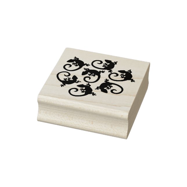 Colourful Lizards Rubber Stamp (Stamp)