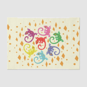 Colourful Lizards Tissue Paper