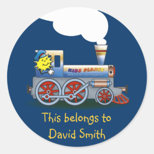 Colourful Locomotive School Sticker
