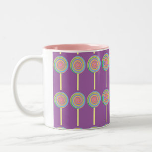 Colourful lollipop design coffee mug