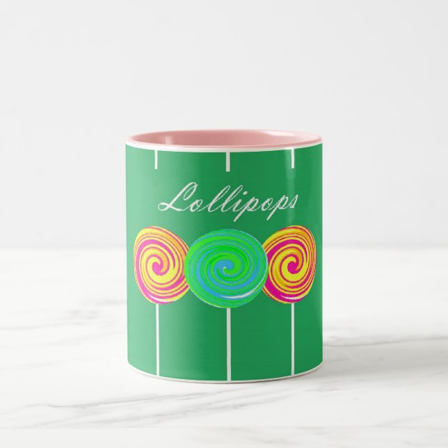 Colourful lollipops illustration coffee mug (Center)