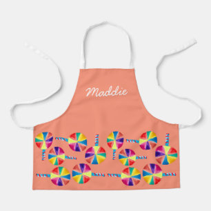 Colourful lollipops pattern apron