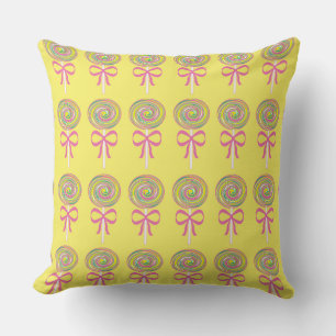 Colourful lollipops pattern cushion