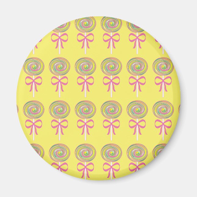 Colourful lollipops pattern magnet (Front)