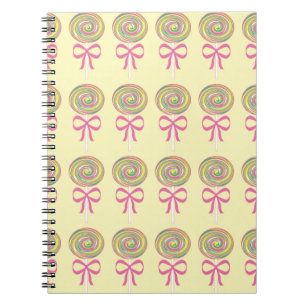 Colourful lollipops pattern notebook