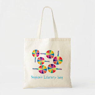 Colourful lollipops pattern tote bag