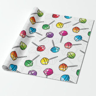 Colourful lollipops pattern wrapping paper