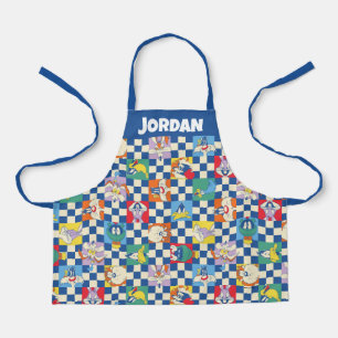 Colourful LOONEY TUNES™ Chequered Toss Pattern Apron