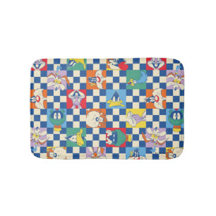 Colourful LOONEY TUNES™ Chequered Toss Pattern Bath Mat
