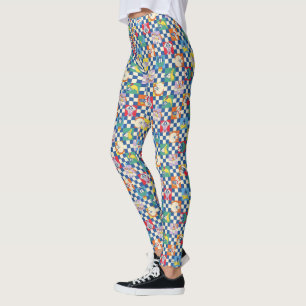 Colourful LOONEY TUNES™ Chequered Toss Pattern Leggings