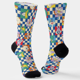 Colourful LOONEY TUNES™ Chequered Toss Pattern Socks