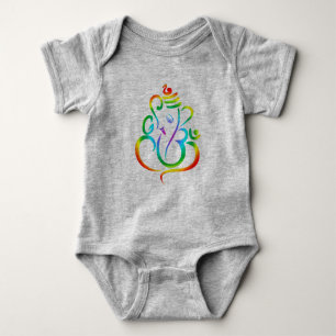 Colourful Lord Ganesha 2 Baby Bodysuit