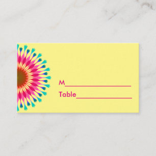 Colourful Lotus Floral Wedding Seating Plcecard Do Place Card