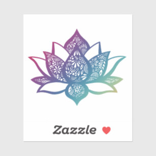 Colourful Lotus Flower Die-Cut Sticker