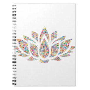 Colourful Lotus Flower Notebook