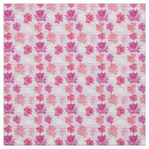 Colourful Lotus Flower Pattern Fabric