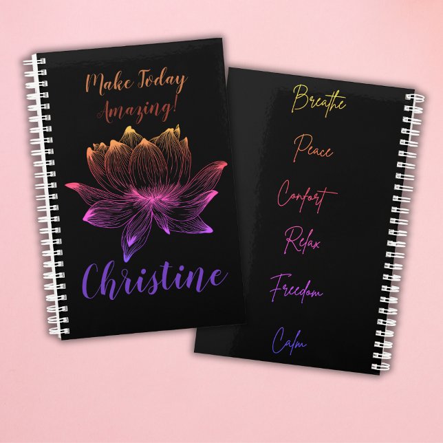 Colourful Lotus Flower Yoga Meditation Lovers Planner (Creator Uploaded)