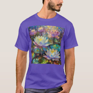 Colourful Lotus Flowers Blossoming in the Snow T-Shirt