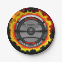 Colourful Loud Music Speaker Dancing Party