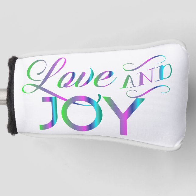 Colourful Love And Joy Golf Head Cover (Front)