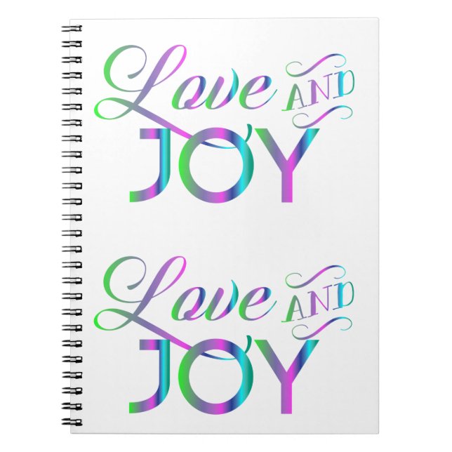Colourful Love And Joy Notebook (Front)