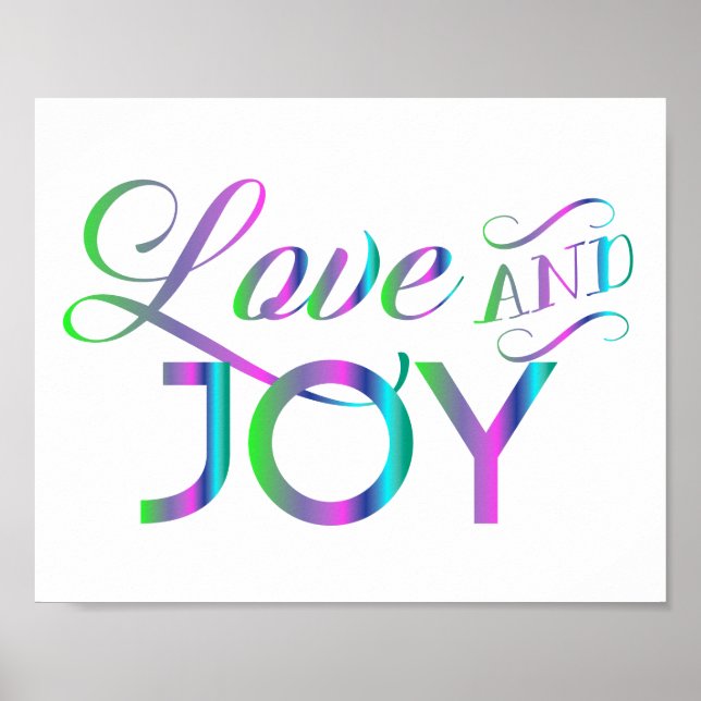 Colourful Love And Joy Poster (Front)
