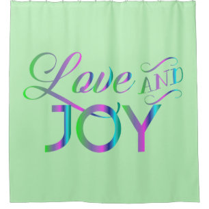 Colourful Love And Joy Shower Curtain
