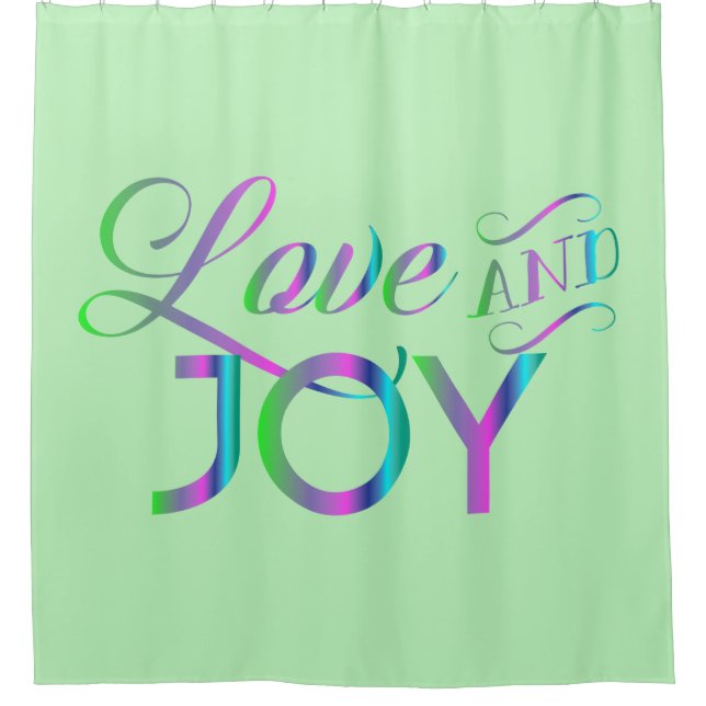 Colourful Love And Joy Shower Curtain (Front)