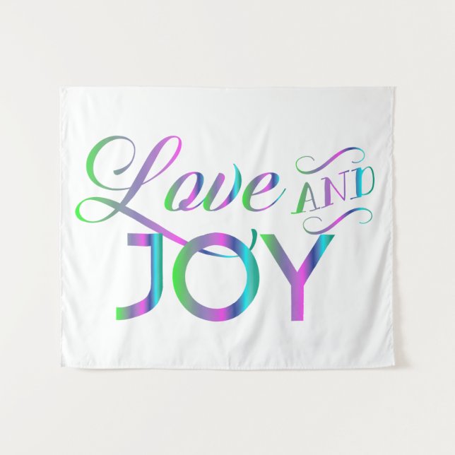 Colourful Love And Joy Tapestry (Front (Horizontal))