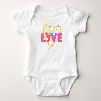 Colourful Love Baby T-Shirt with Heart Bodysuit