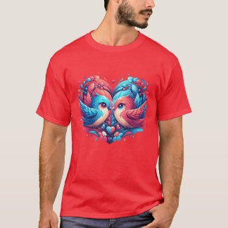 Colourful Love Birds vintage T-Shirt