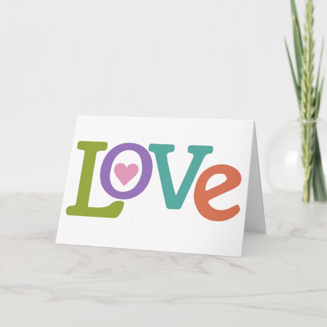 Colourful Love custom greeting card (Front)