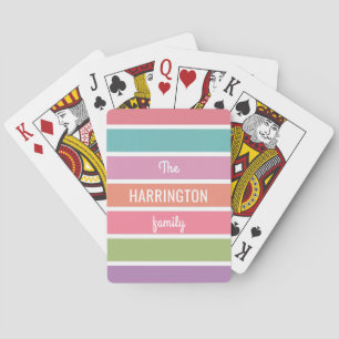 Colourful Love custom text playing cards