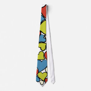 Colourful Love Hearts Tie
