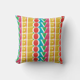 colourful LOVE LOVE LOVE merry christmas Cushion