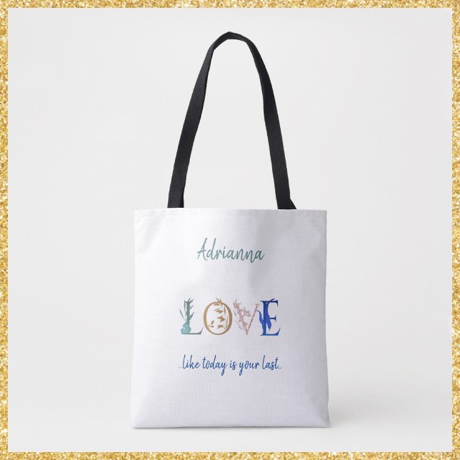 Colourful Love Quote Decorative  Tote Bag (Creator Uploaded)