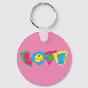Colourful love sign key ring