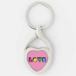 Colourful love sign key ring