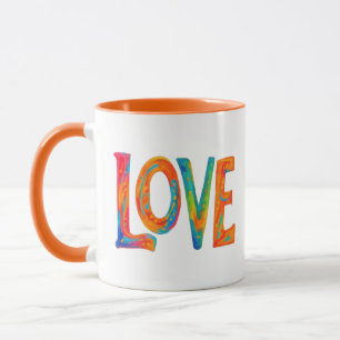 Colourful Love Word Mug