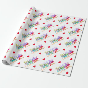 Colourful LOVE  Wrapping Paper