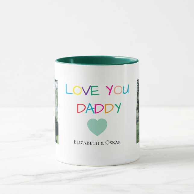 Colourful "Love You Daddy"  – Fun & Heartfelt Gift Mug (Center)