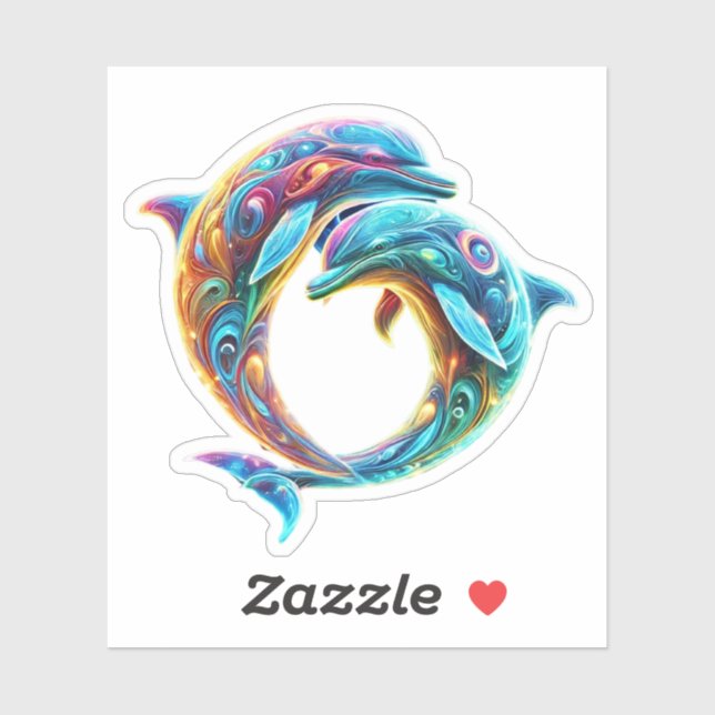 Colourful Loveable Dolphins (Sheet)