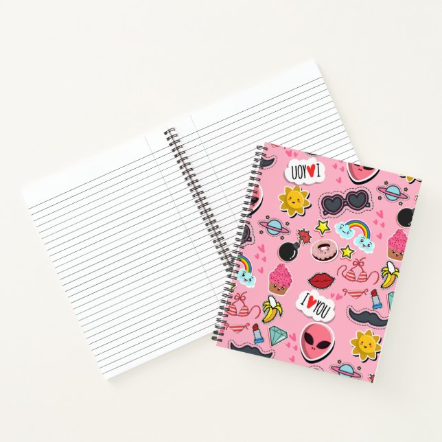 Colourful lovely sticker notebook (Inside)