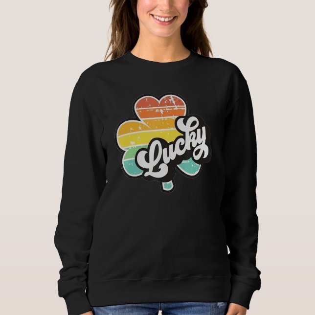 Colourful Lucky Shamrock Sweatshirt (Front)