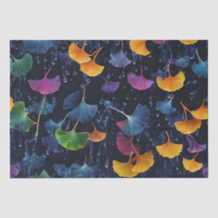 Colourful Luminogram Ginkgo Leaves Decoupage / Tissue Paper