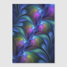 Colourful Luminous Abstract Blue Pink Green Fracta