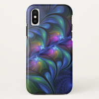 Colourful Luminous Abstract Blue Pink Green Fracta