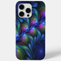 Colourful Luminous Abstract Blue Pink Green Fracta