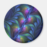 Colourful Luminous Abstract Blue Pink Green Fracta