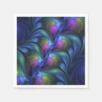 Colourful Luminous Abstract Blue Pink Green Fracta